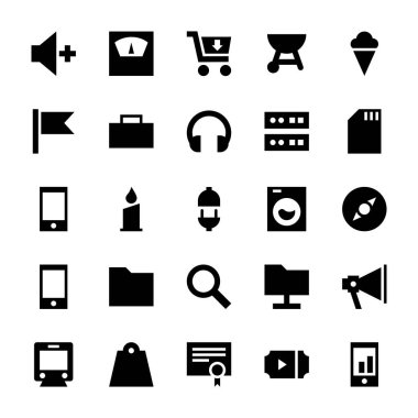 Duyarlı Kullanıcı arayüzü simgeleri bir katı vektör tarzı dizi burada Kullanıcı arayüzü görsel büyük bir çeşitlilik sunmaktır. İyi tanımlanmış bir küme tüm UI kavramlar kapsayan elemanları üretmektedir. Belgili tanımlık bohça kapmak ve ilgili projelerinizde kullanmak