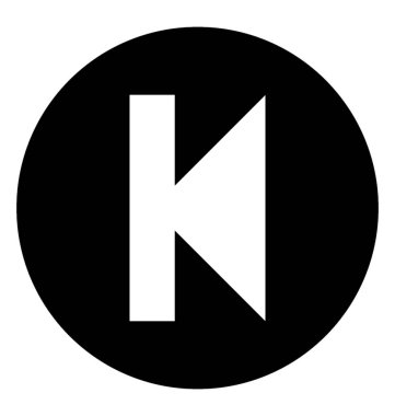 Rewind düğme katı simgesi 