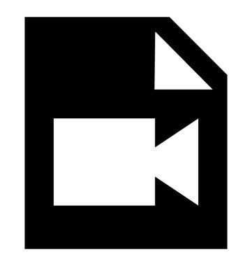 Video dosyası glif simgesi 