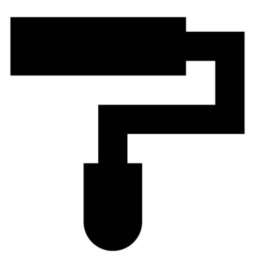 Boya silindiri simgesi tasarım 