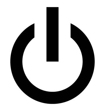 Güç glif vektör simgesi 