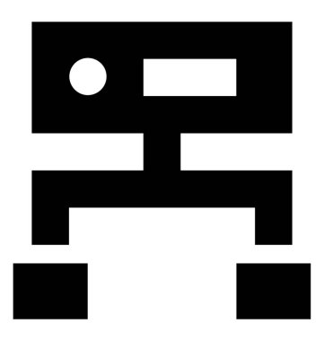 Bilgisayar ağ glif kutsal kişilerin resmi 