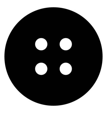 Düğme katı vektör simgesi 