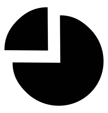 İş İstatistikleri, pasta grafiği glif simgesi 