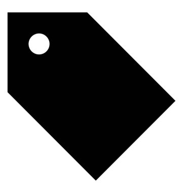 Etiket glif simge vektör