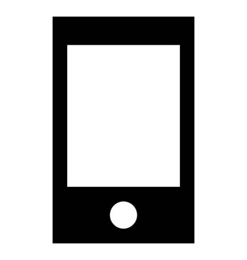 Smartphone katı vektör simgesi 