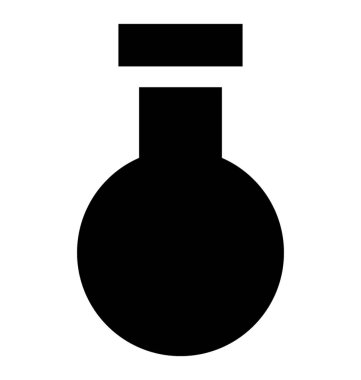 Tıbbi cihaz, cep şişesi glif simgesi 