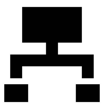 Bilgisayar ağ glif kutsal kişilerin resmi 