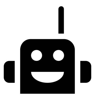 Yapay zeka glif simgesi 