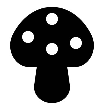 Mantar, mantarı vektör simgesi 