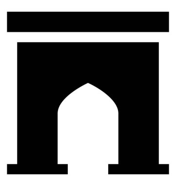 Tarihsel stili giriş kapısı simgesi