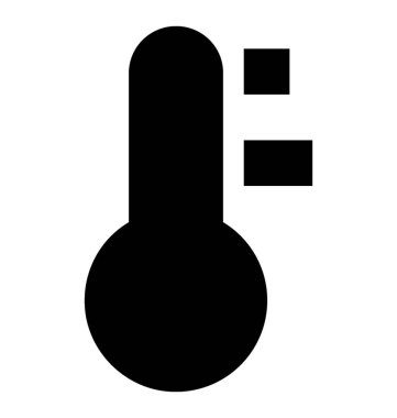 Termometre glif vektör simgesi 