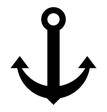 Çapa glif simge vektör