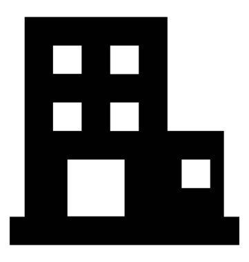 Ticari bina glif simgesi 