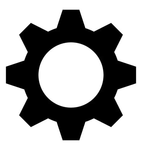 Gear Glyph Vector Ícone — Vetor de Stock