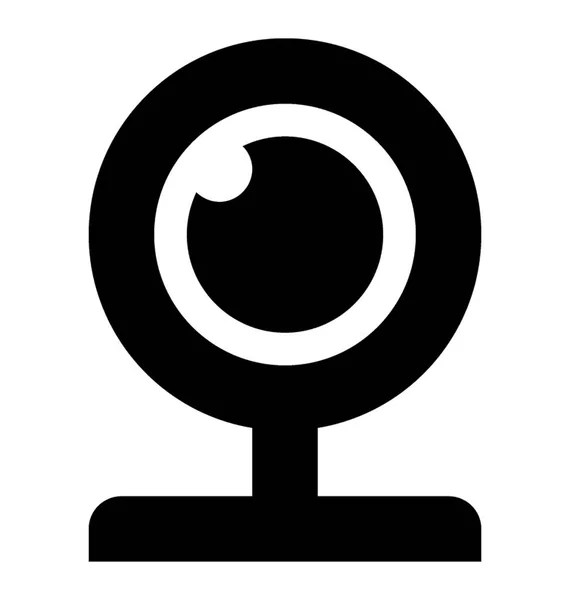 Webcam Internet Camera Glyph Icon — Stock Vector