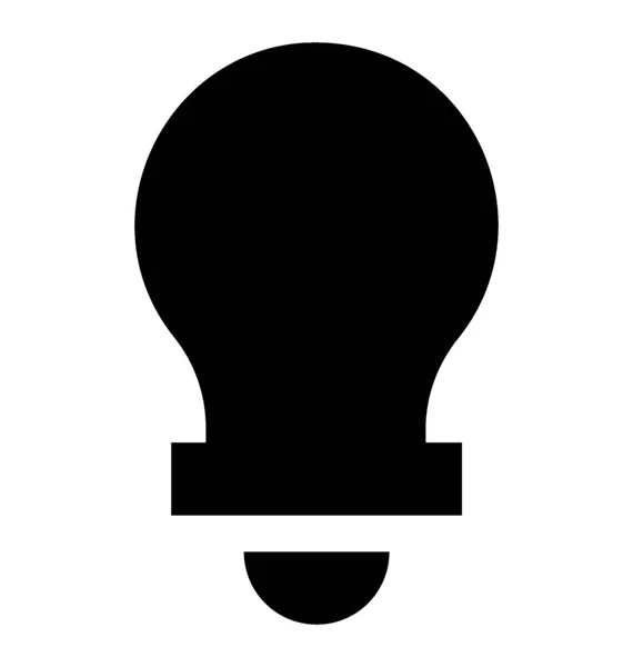 Конструкция Значка Лампы Твердом Векторе — стоковый вектор