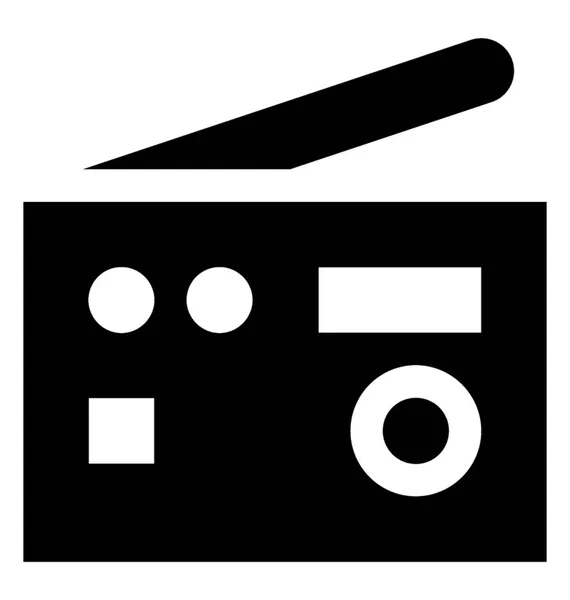 Diseño Icono Glifo Radio — Vector de stock