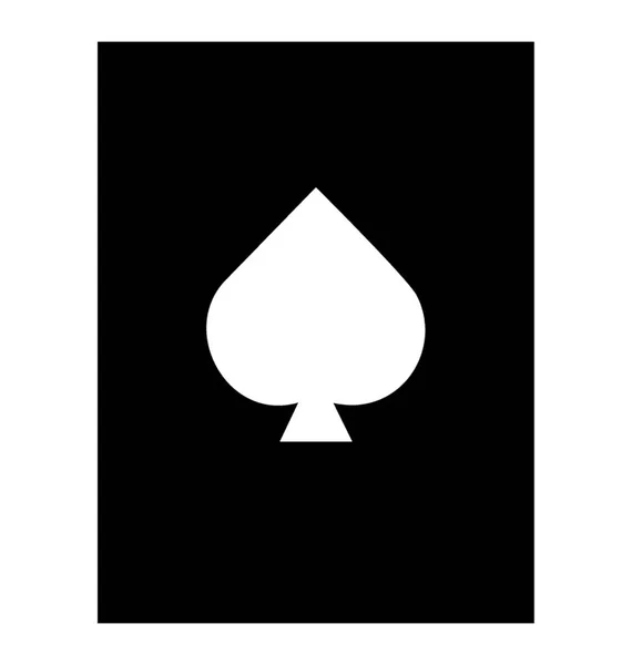 Poker Icono Vector Glifo — Vector de stock