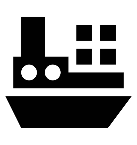 Watercraft Ship Vector Icon — Stock Vector