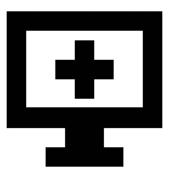 Online doctor glyph icon