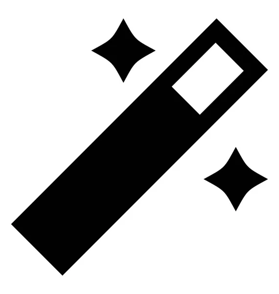 Zauberstab Glyphen Icon Design — Stockvektor