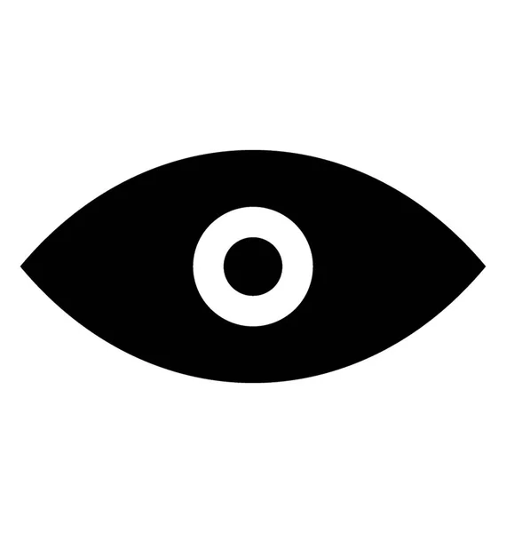 Menschliches Auge Glyphen Symbol Ansehen — Stockvektor