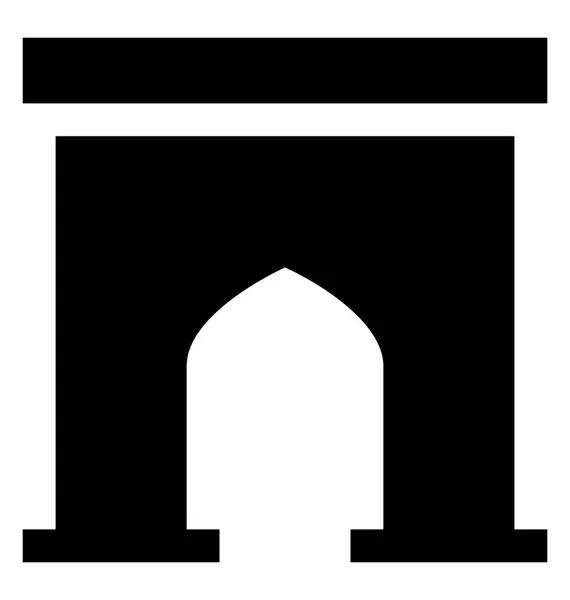 Historický Styl Vstupní Brána Ikona — Stockový vektor