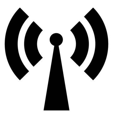 WiFi yönlendirici glif simgesi 