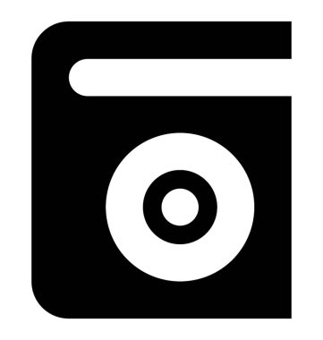 Radyo sinyalleriyle iletilen kitap glif simgesi 