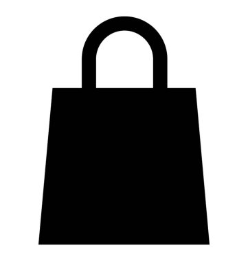 Alışveriş çantası glif simgesi 