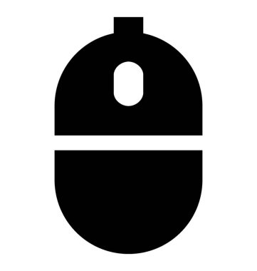 Fare glif vektör simgesi 