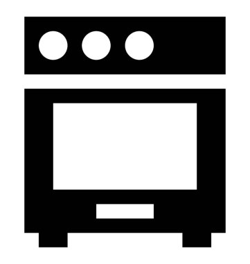 Aralığı, pişirme soba katı simgesi 