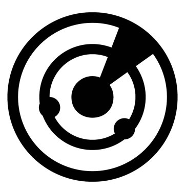 Okçuluk glif vektör simgesi 