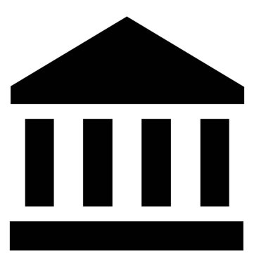 Banka Binası glif simgesi 