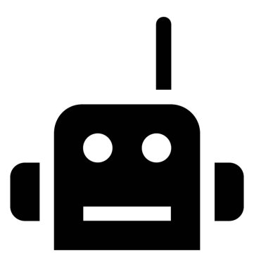 Yapay zeka glif simgesi 