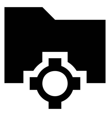 Klasör yapılandırma glif simgesi 