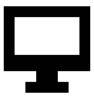 Monitör ekran glif simgesini 