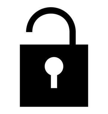 Glif vektör simgesi kilidini 