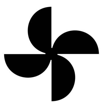 Fan glif simge vektör