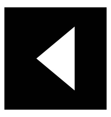 Rewind düğme glif simgesi 