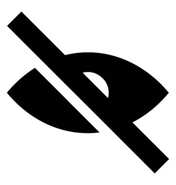 Göz, görünür değil katı simgesi tasarım geçti 