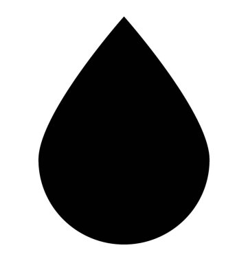Damla katı vektör simgesi