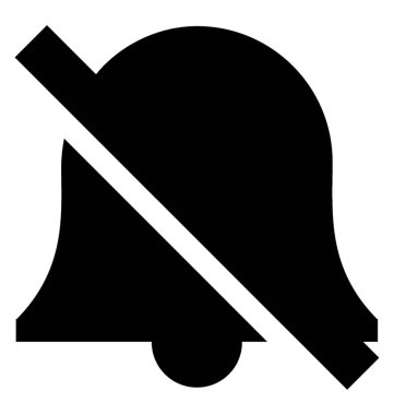 Sessiz katı vektör simgesi 