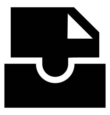 Office çekmece glif simgesini 