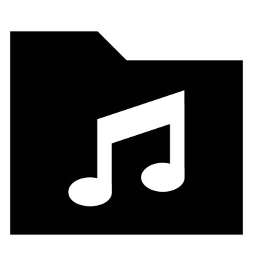 Müzik klasörü katı simgesi 