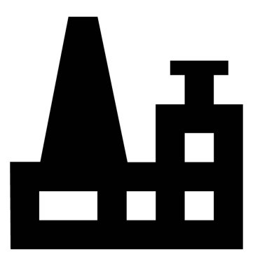 Fabrika glif simgesi tasarım 