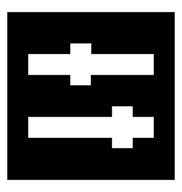 Ses ekolayzer glif simgesi 