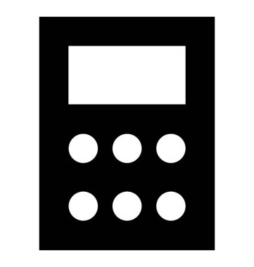 Hesap makinesi simge vektör simgesi