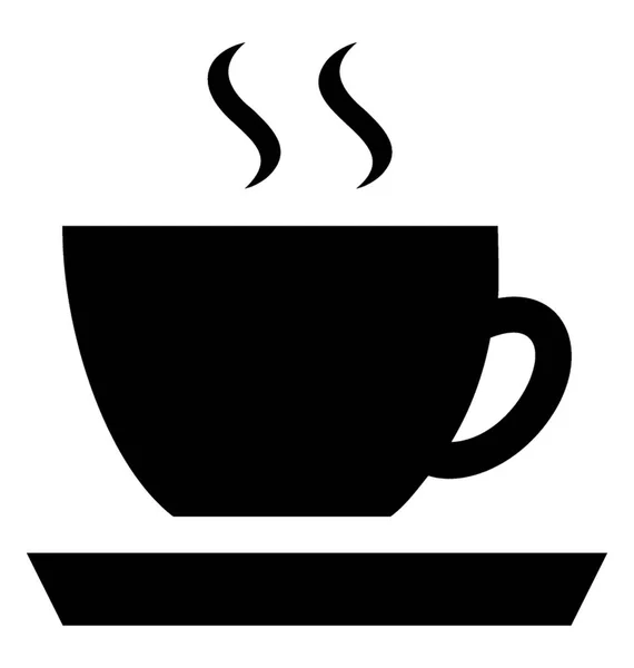 Горячие Напитки Значок Чашки Чая — стоковый вектор